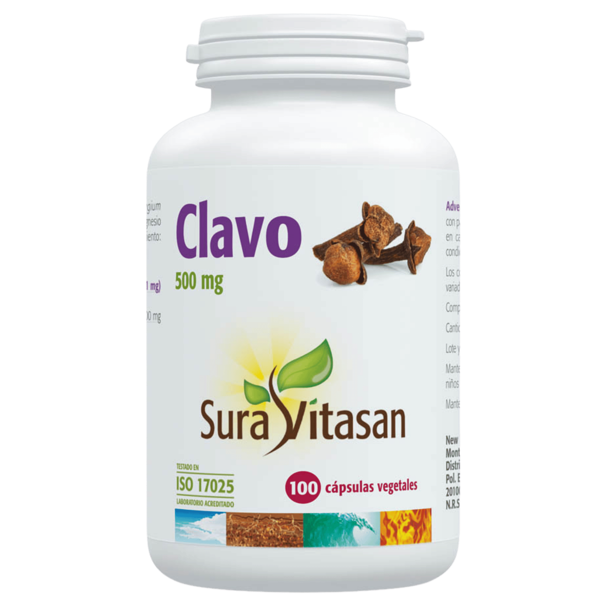 Clavo 500 mg 100 cápsulas de Sura Vitasan