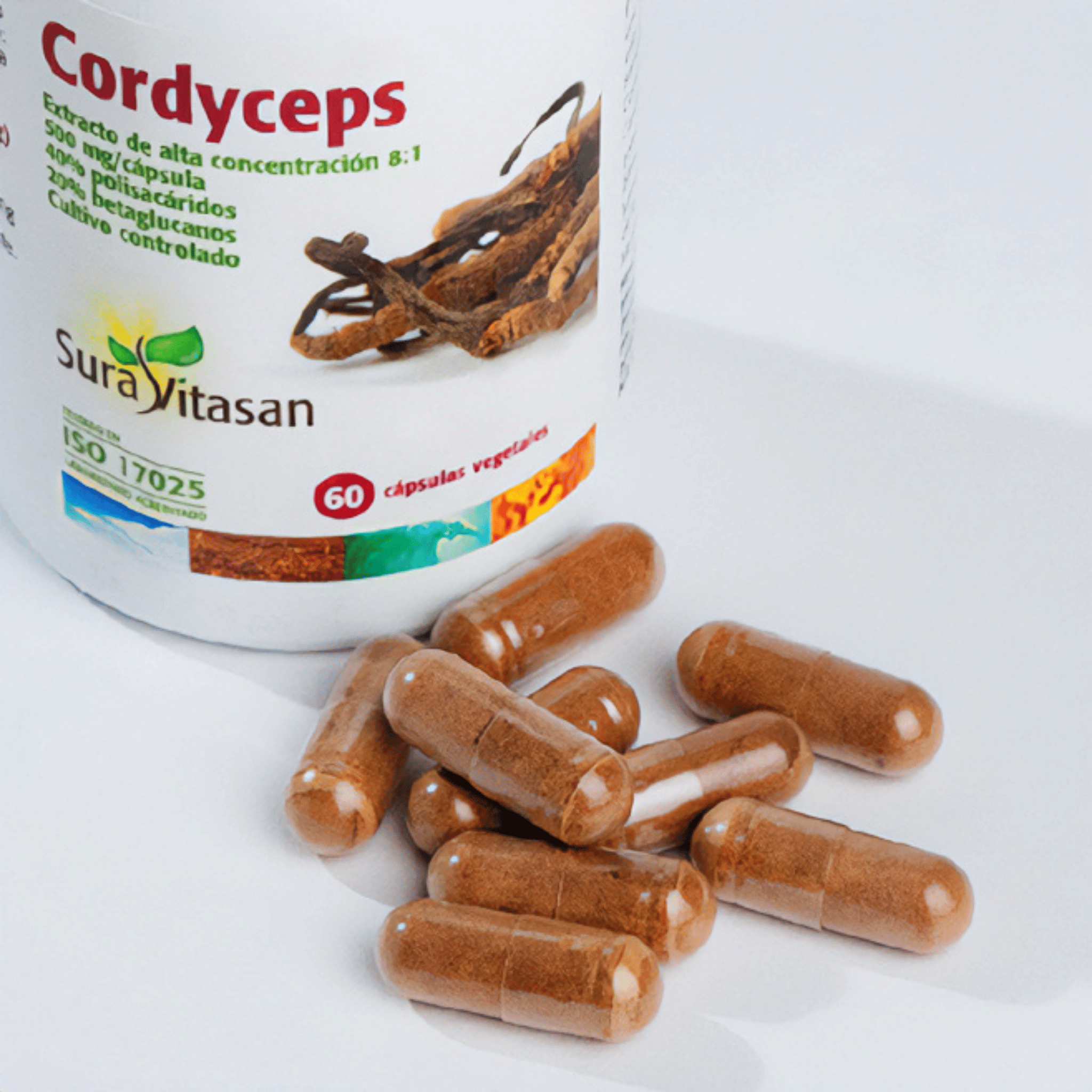 Cordyceps 500 mg 60 cápsulas de Sura Vitasan