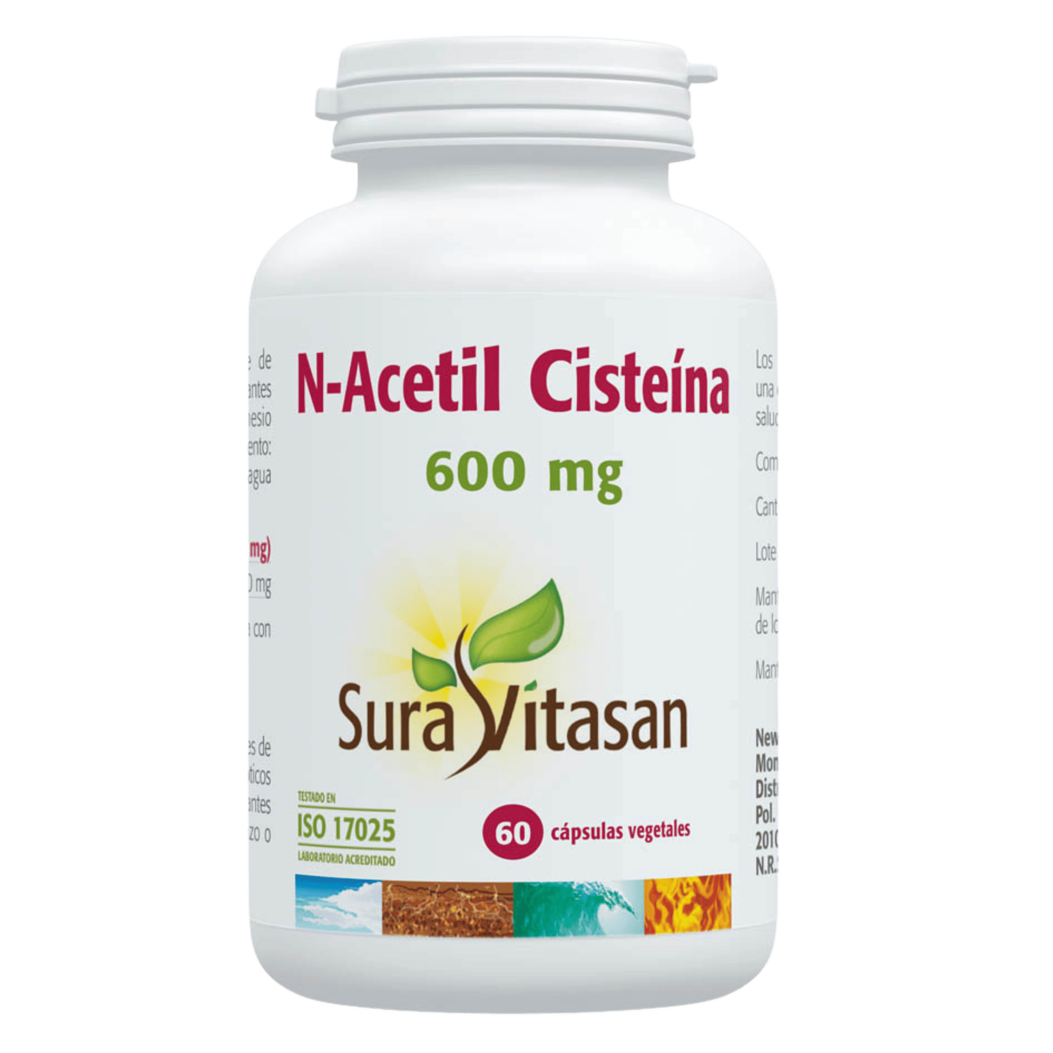 N-Acetil Cisteína (NAC) 600 mg 60 cápsulas de Sura Vitasan